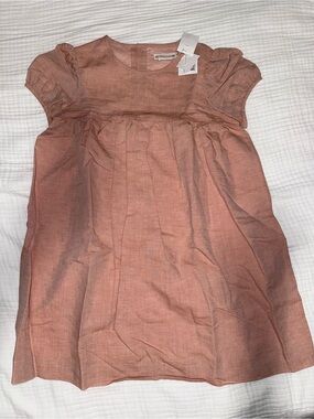 Bonpoint Dusty Rose Short-Sleeve Linen Blend Dress